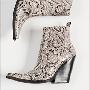 Snakeskin Booties